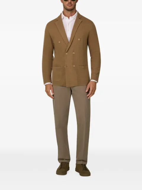 Boggi Milano double-breasted blazer in extrafine merino wool