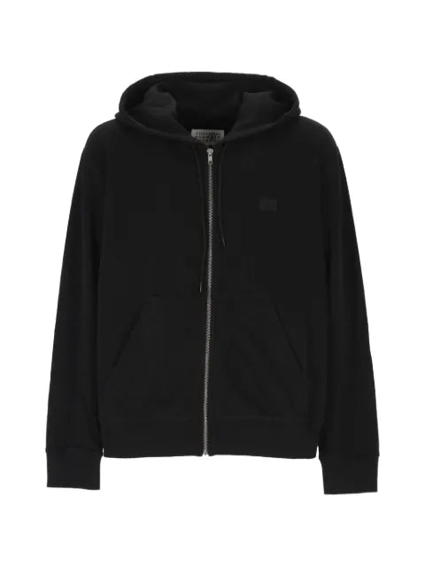 MM6 Maison Margiela logo-patch zip-up hoodie