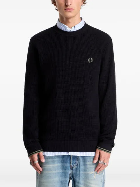 Fred Perry waffle-stitch sweater