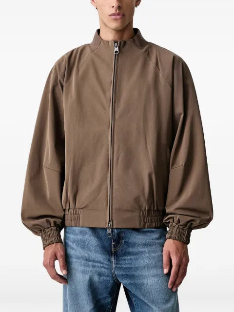 Rains logo-patch bomber jacket