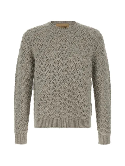 Valentino Garavani wool and cashmere sweater with metallic V detail