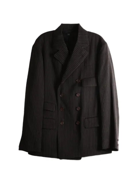 TAIGA TAKAHASHI pinstripe double-breasted jacket