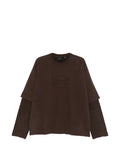 Daily Paper logo-embroidered layered-sleeve sweatshirt