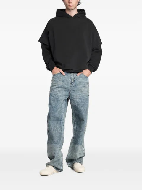 FOUND layered-effect hoodie