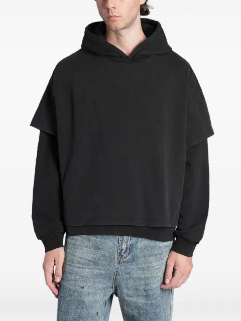 FOUND layered-effect hoodie