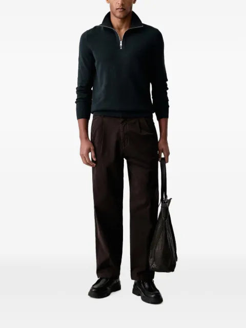 Marc O'Polo quarter-zip waffle-knit sweater