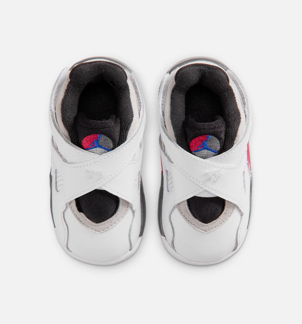 Air Jordan 8 Retro White and True Red Infant/Toddler Shoes