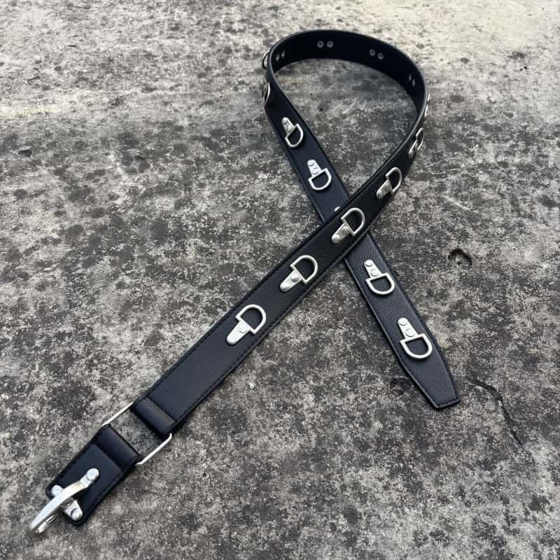 Thug Club Fullmetal Alchemist Black Belt Metal D-Ring Punk Waist Belt