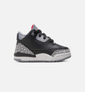 Air Jordan 3 Retro Black Cement Infant & Toddler Lifestyle Shoes - Black/Fire Red/Cement Grey/Summit White