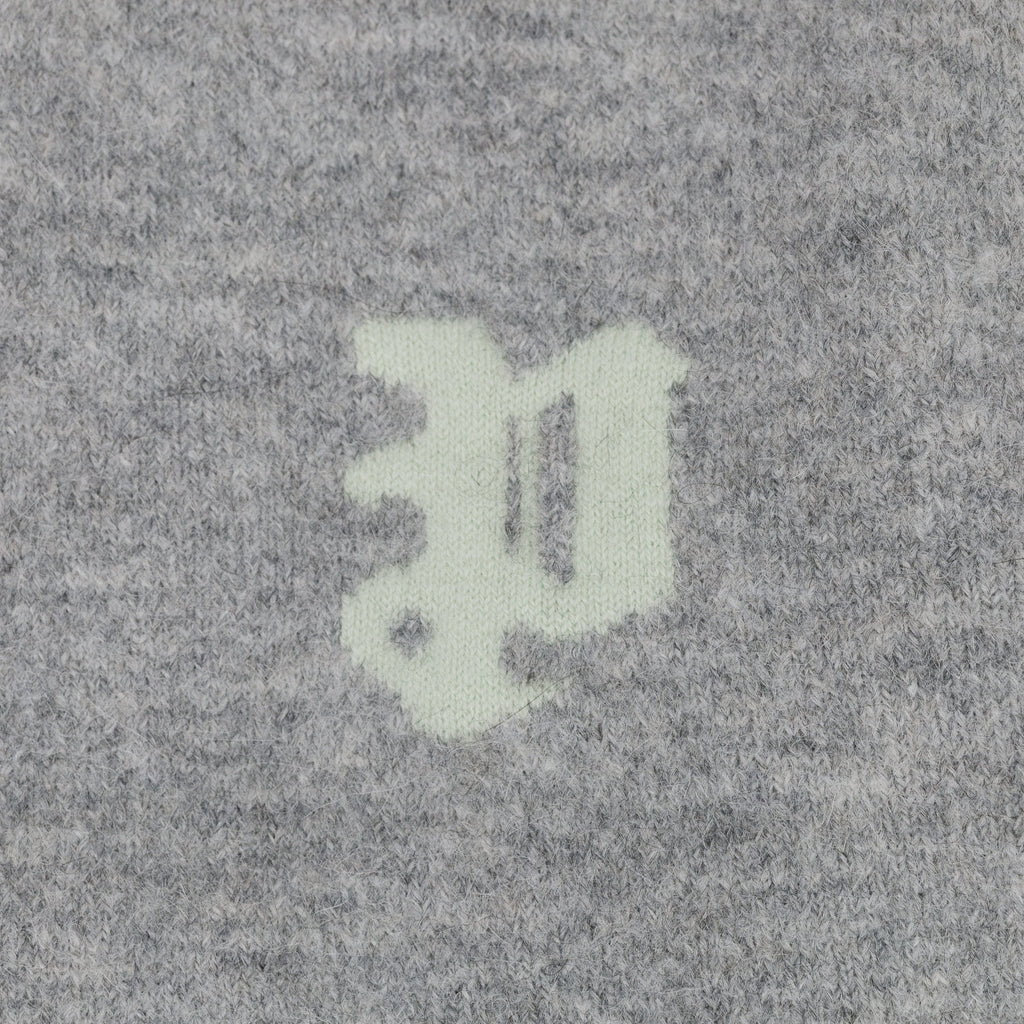 Grey Relaxed-Fit Polo Sweater