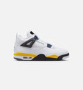 Air Jordan 4 Retro Rare Air Tour Yellow Men's Sneakers - White / Dark Blue-Grey / Black / Tour Yellow