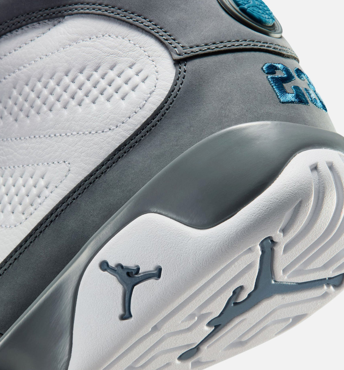 Air Jordan 9 Retro 'Flint Grey and French Blue' - Men's Lifestyle Sneaker (White/French Blue/Flint Grey)