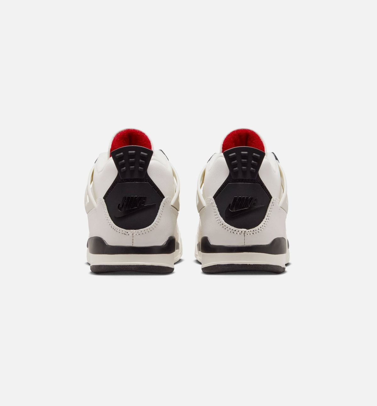 Air Jordan 4 Retro Flight Club Preschool Girls' Sneakers - Sail / Black / University Red