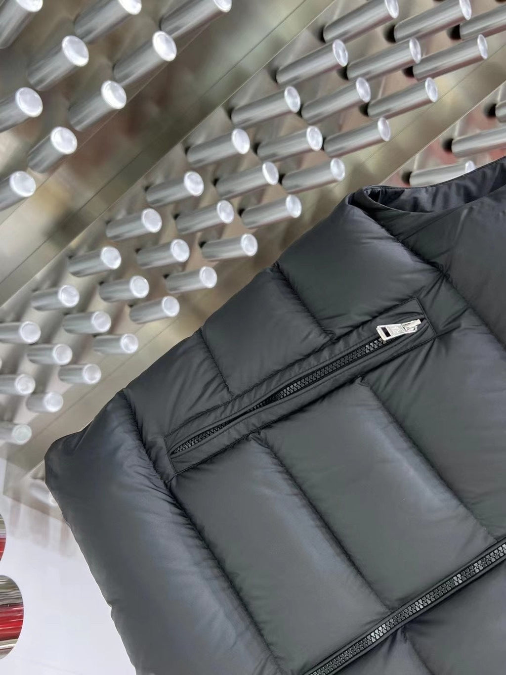 Canada Goose Black Down Jacket with White Contrast Trim