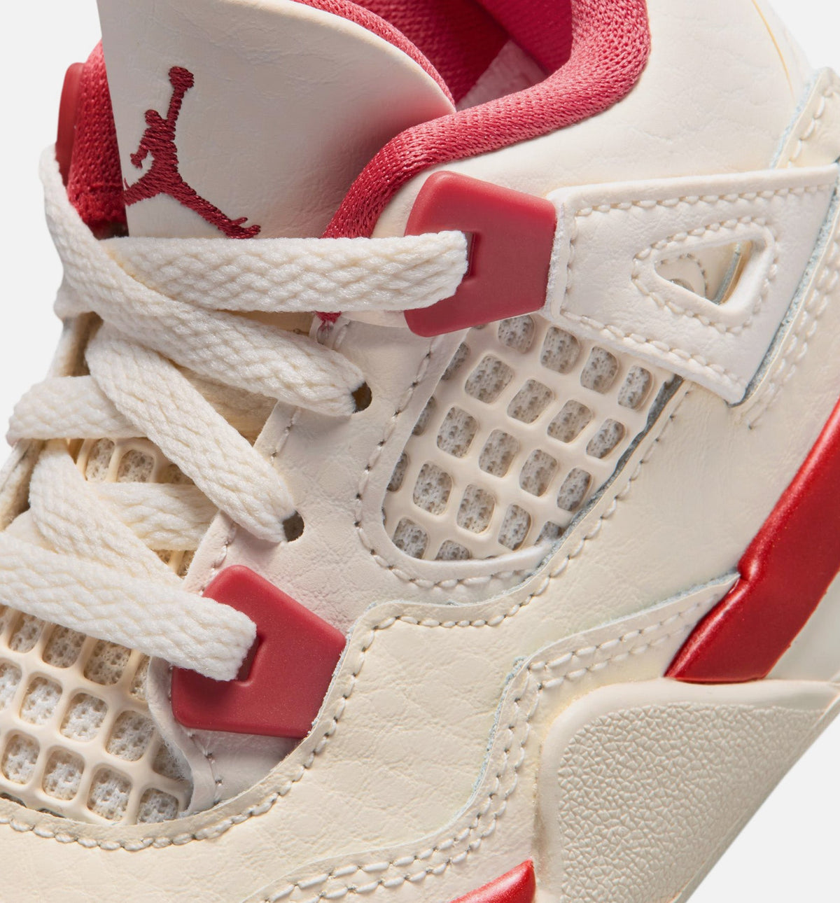 Air Jordan 4 Retro Valentine's Day Infant Sneakers - Pale Ivory/Sierra Red/Tough Red