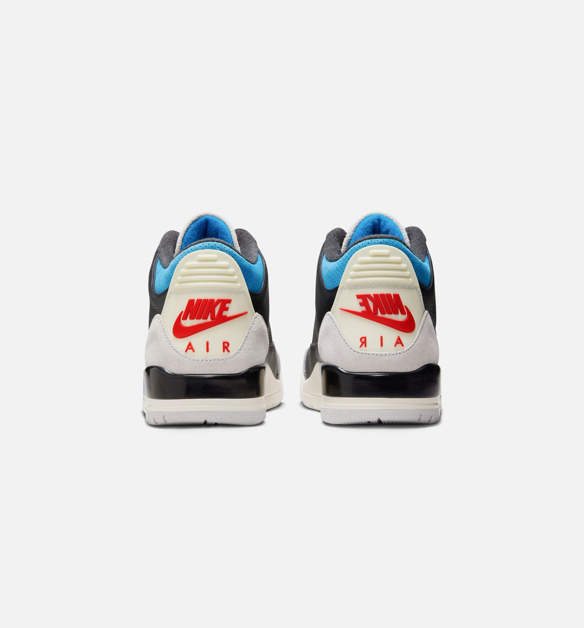 Air Jordan 3 Retro OG Rare Air Preschool Shoes - Black Chile Red Neutral Grey
