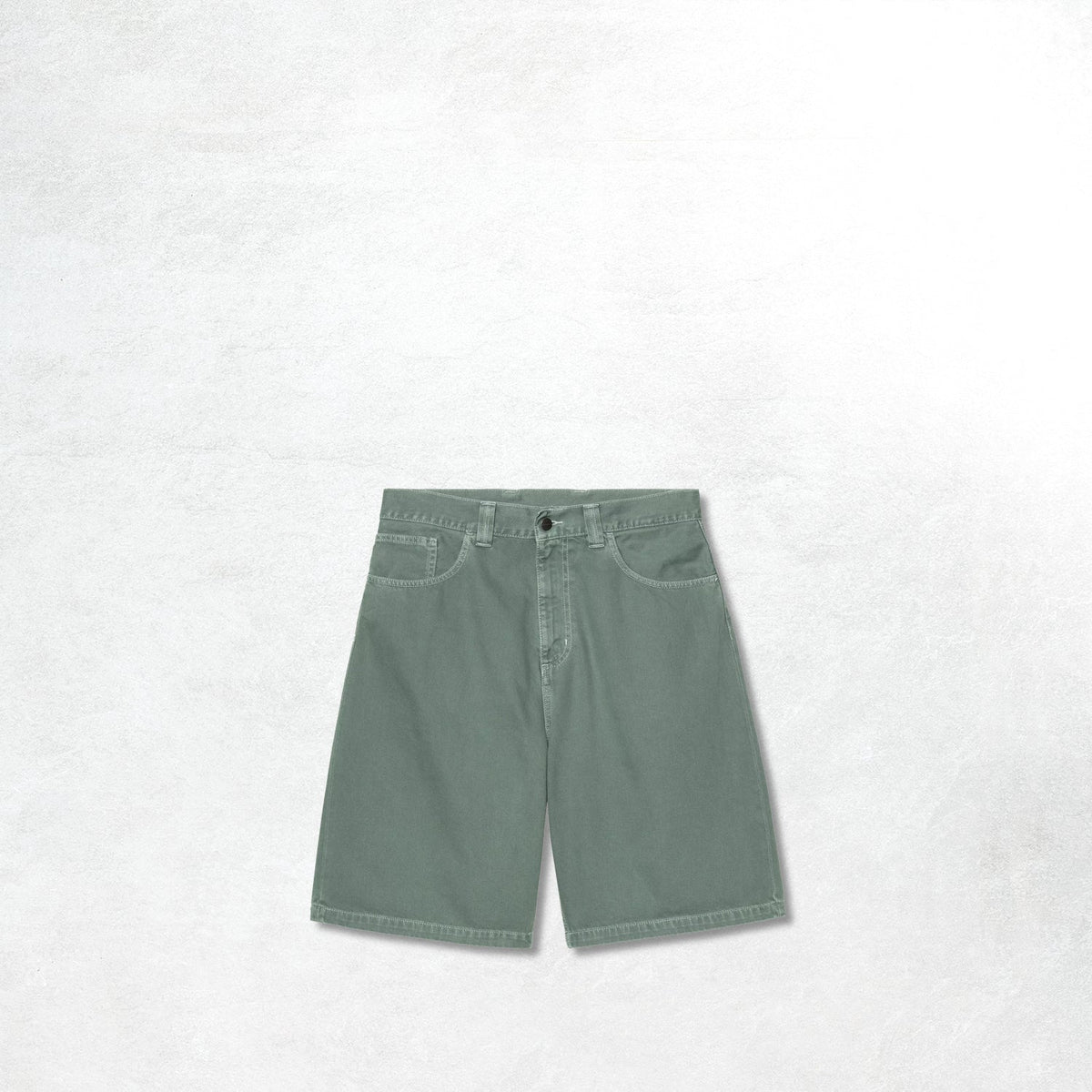 Carhartt WIP Brandon Short: Velvet Green stone dyed