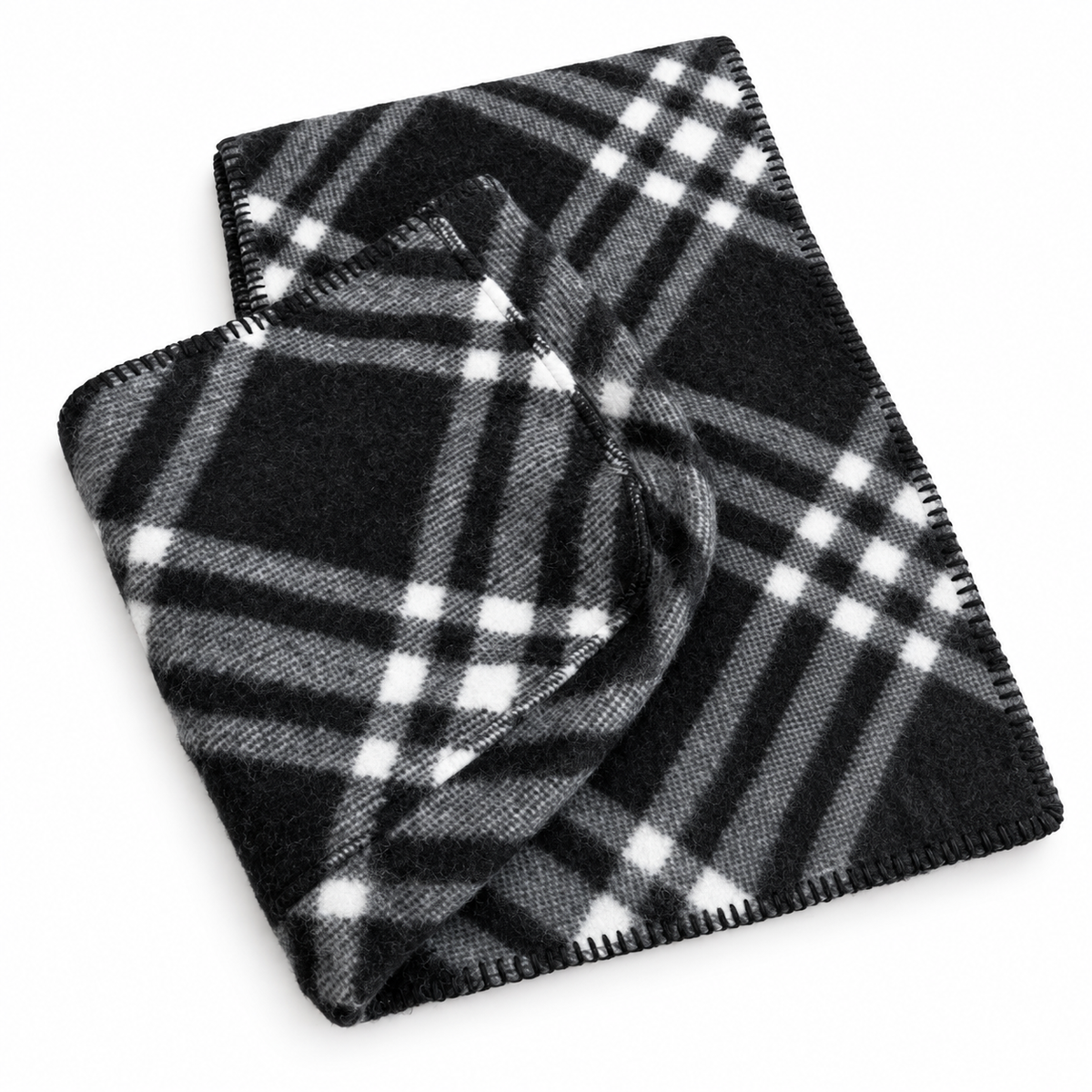 Burberry Style Classic Plaid Fringe Scarf