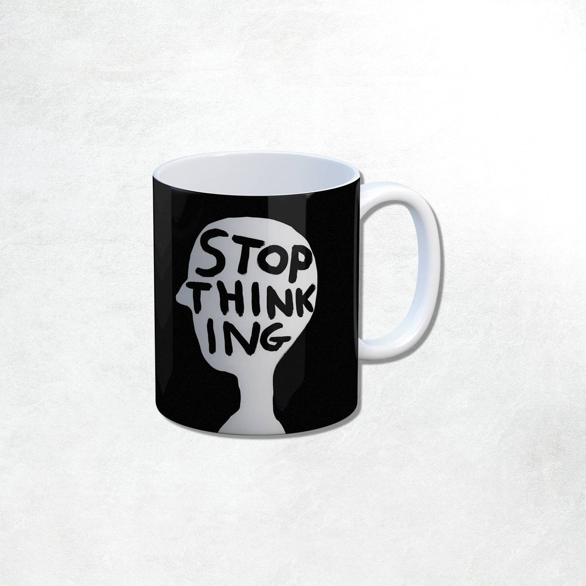 David Shrigley Mug: Stop Thinking