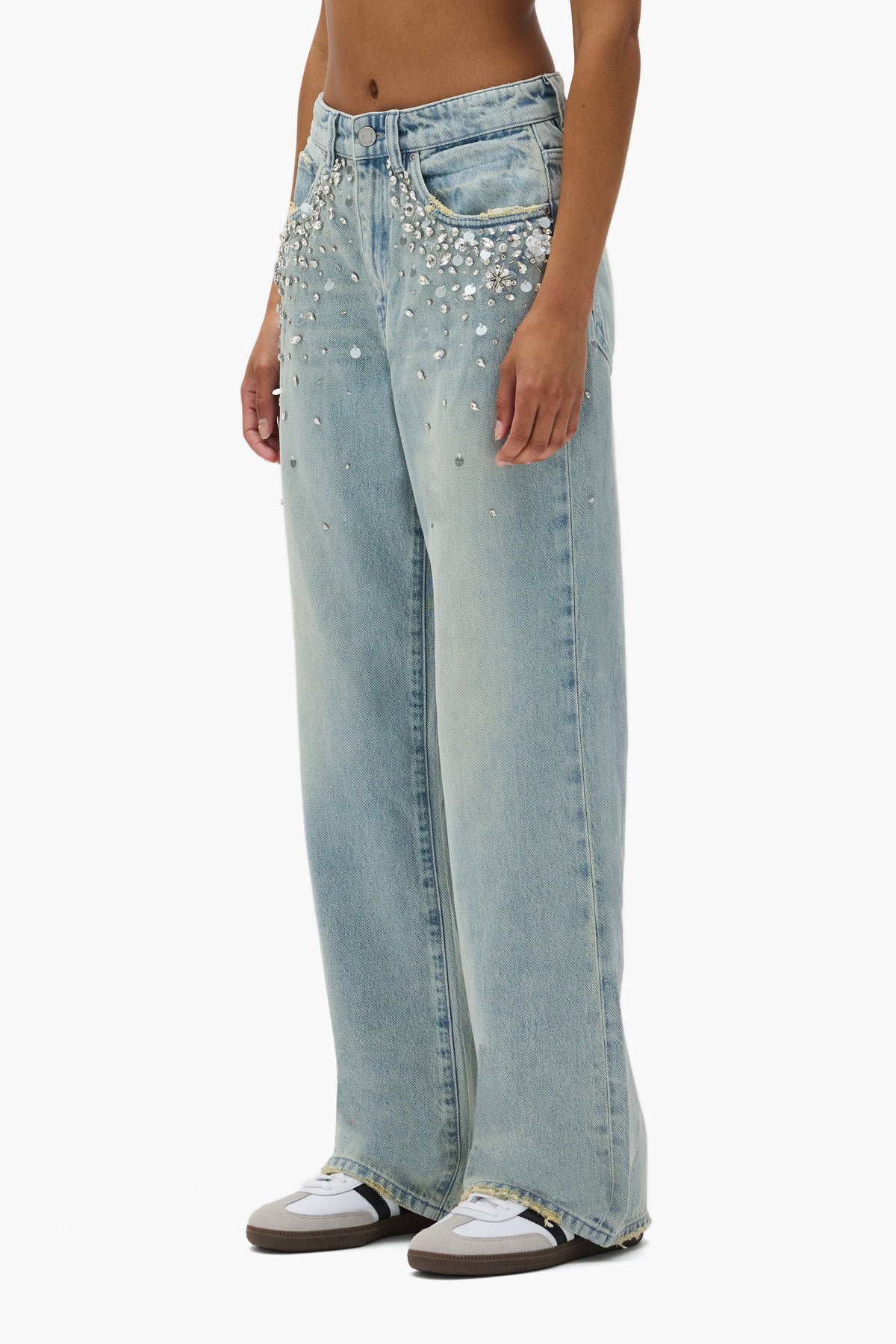 Embellished Wide Leg