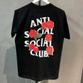 ASSC Black Tee – Wavy Rose Print