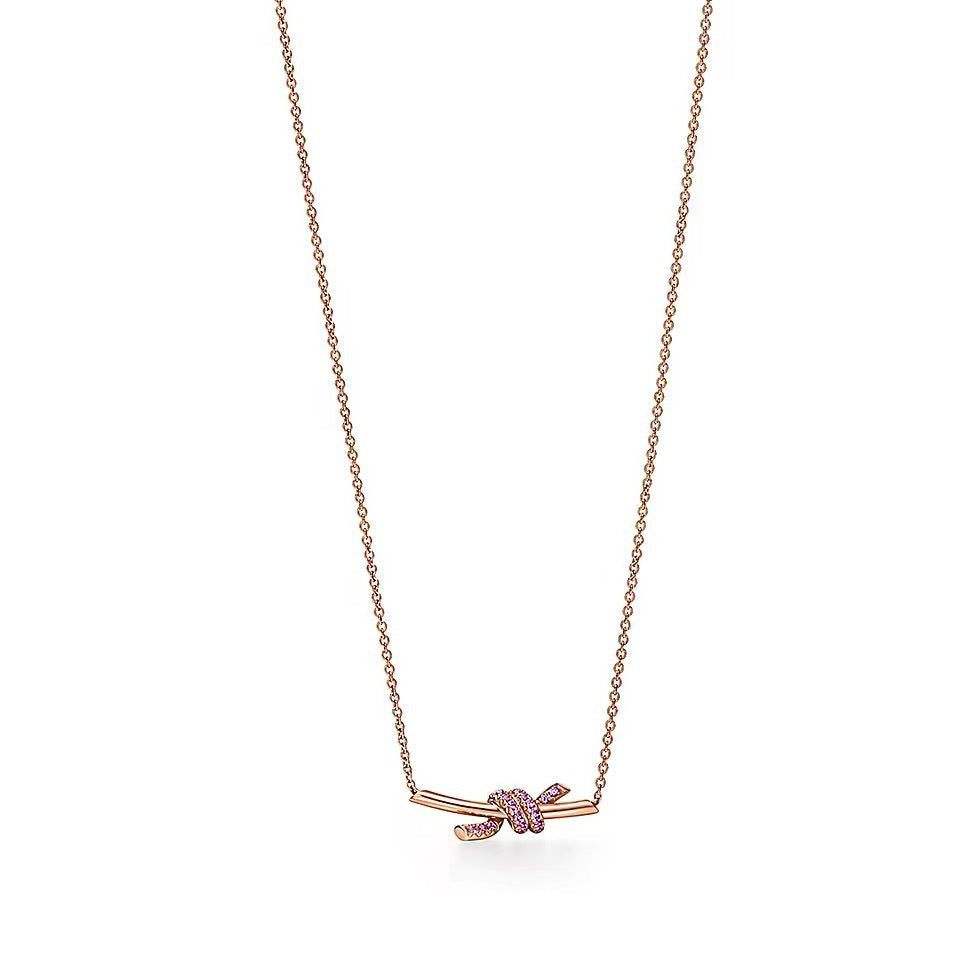 Tiffany Style Knot 18K Gold-Plated Necklace