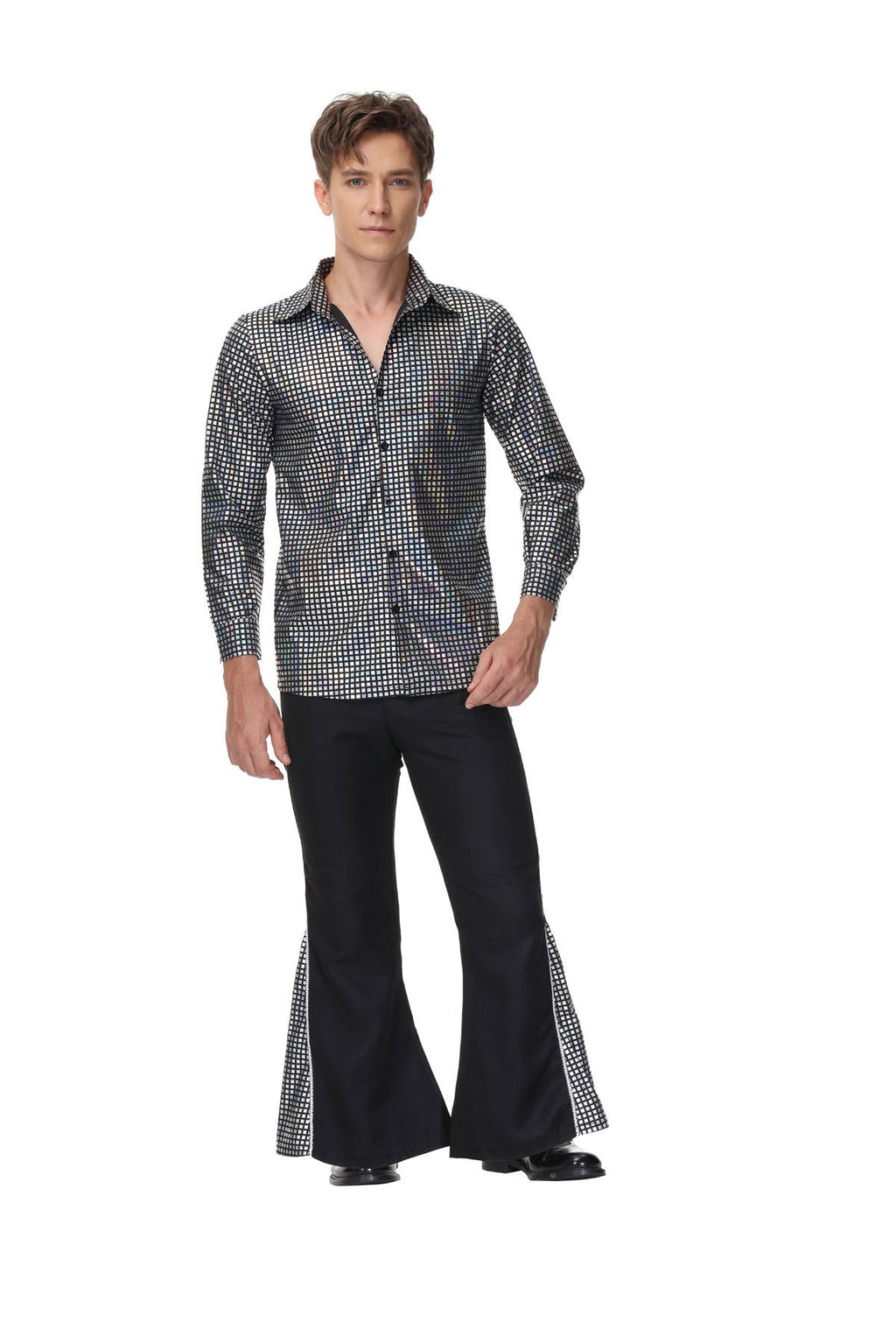 Halloween Men & Women 70s Disco Hippie Cosplay Couple Party Sets