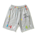 Gallery Dept Shorts Hand Painted Graffiti Ink Splashed Alphabet Casual Shorts