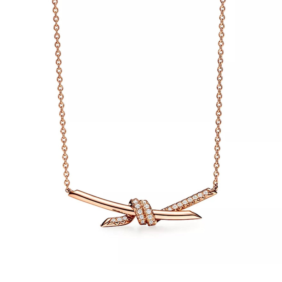 Tiffany Style Knot 18K Gold-Plated Necklace