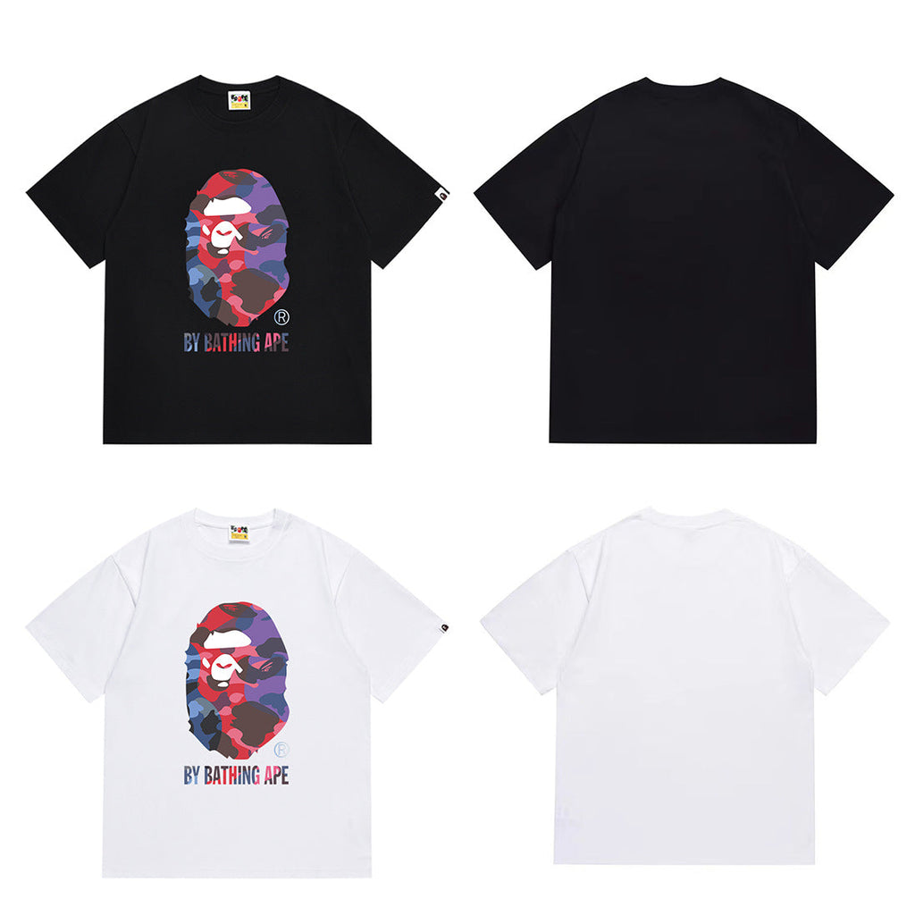 BAPE Ape Head Graphic Print Short Sleeve Tee Streetwear Unisex