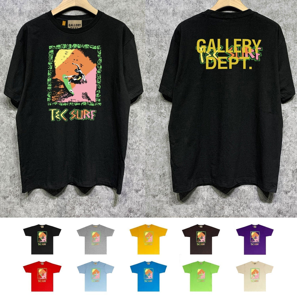 Gallery Dept T Shirt Retro Printed Loose Short-Sleeved Shirt