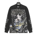 Godspeed Washed Black Rock Graphic Long-Sleeve T-Shirt