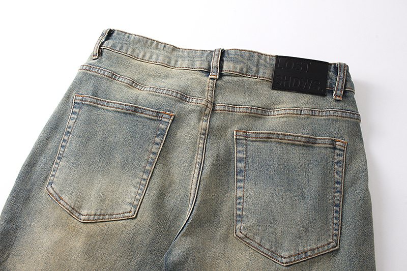 LOSTSHDWS Floral Applique Light Blue Flare Jeans