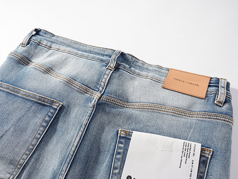 Purple Brand Light Blue Distressed Skinny Jeans
