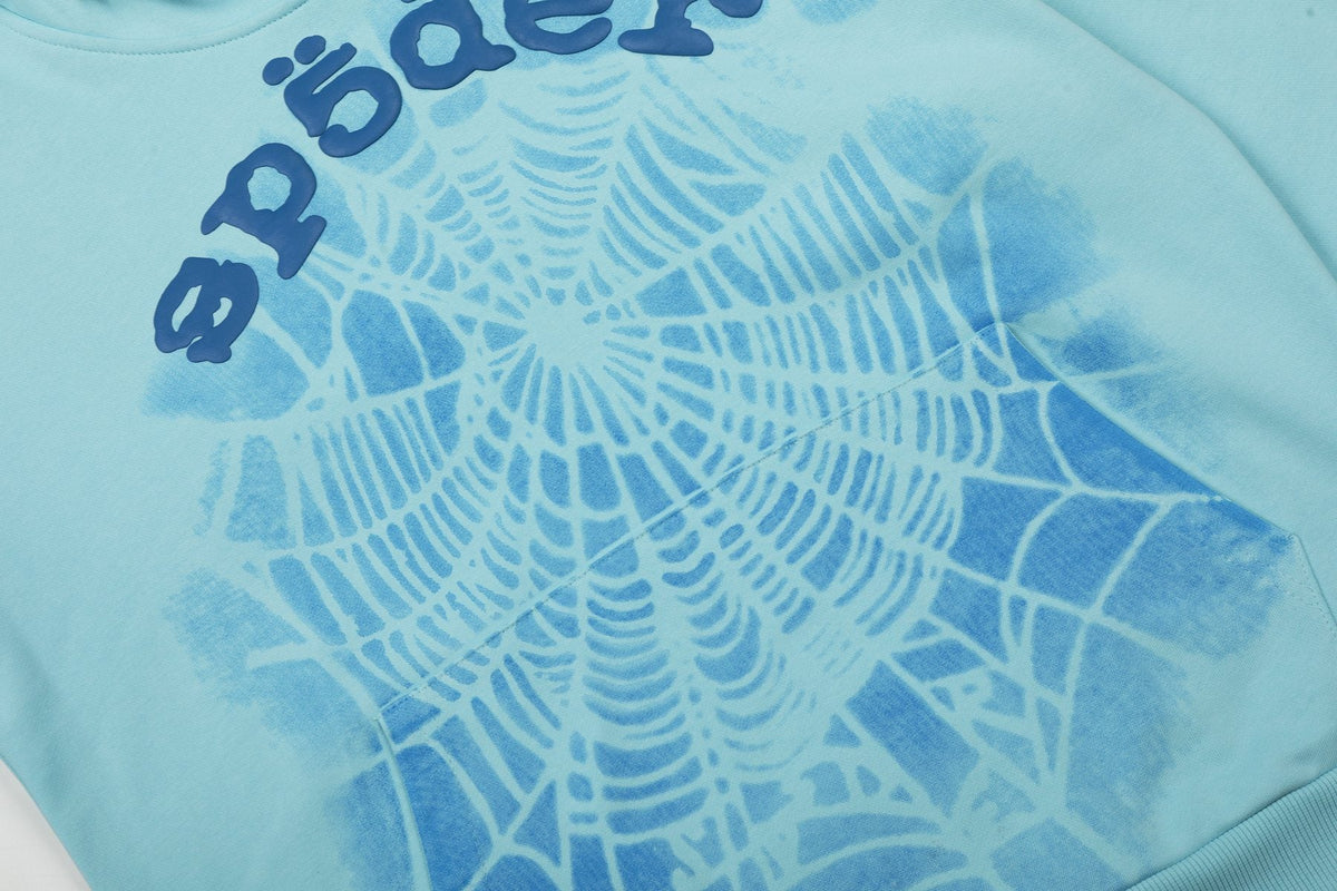 Sp5der Light Blue Spiderweb Graphic Matching Set