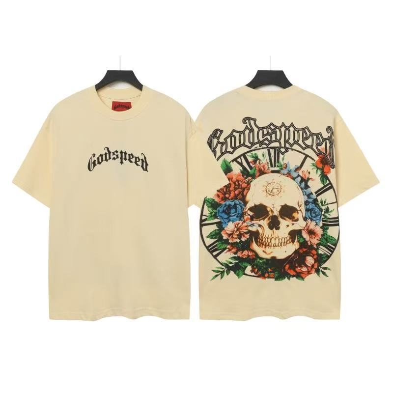 Godspeed Skull & Floral Graphic Short-Sleeve T-Shirt