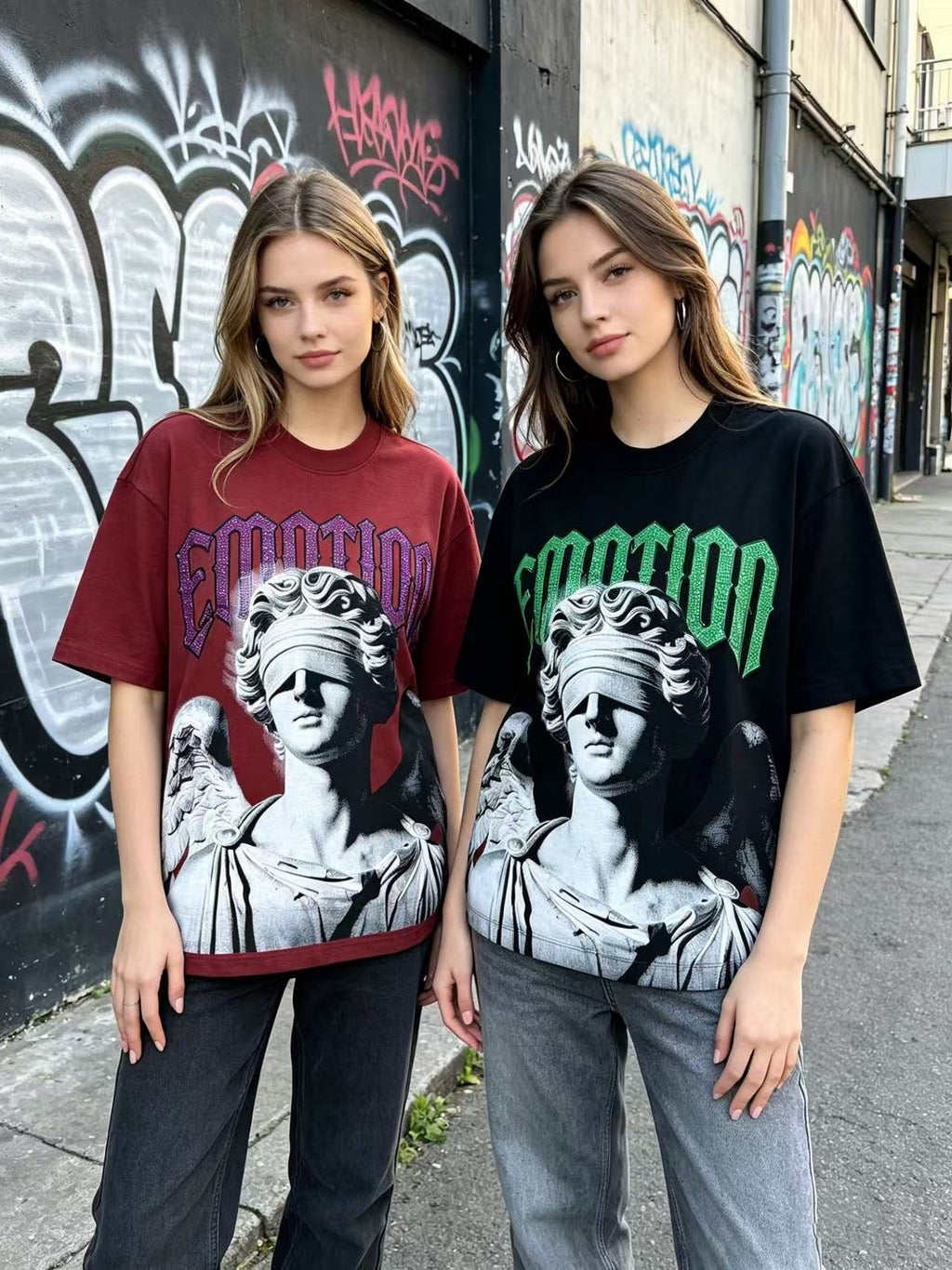 Mind Emotion Front & Back Graphic T-Shirt