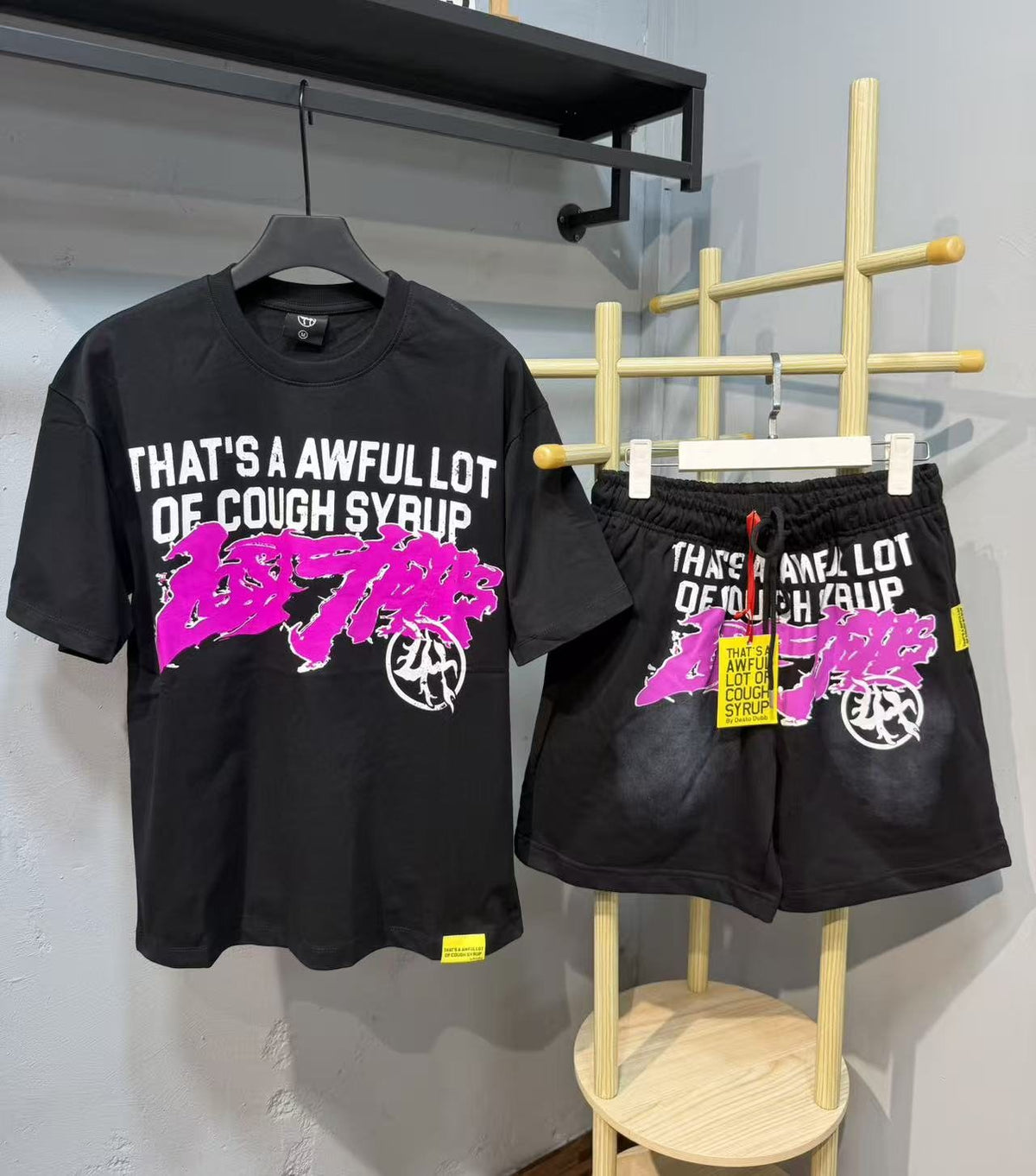 THAT'S A AWFUL LOT OF COUGH SYRUP Graphic T-Shirt & Shorts Set