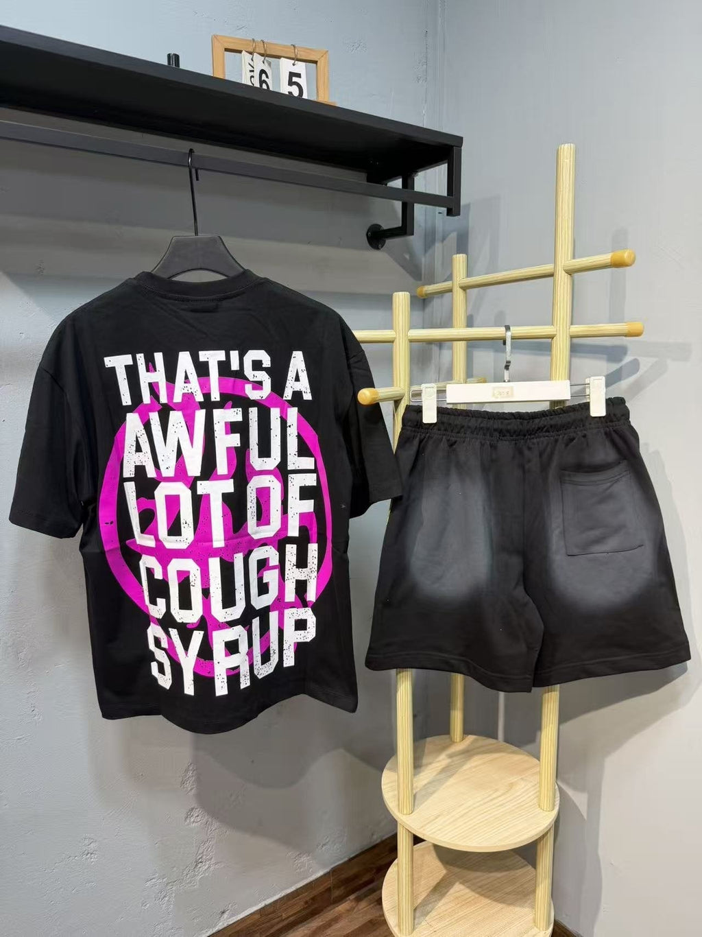 THAT'S A AWFUL LOT OF COUGH SYRUP Graphic T-Shirt & Shorts Set