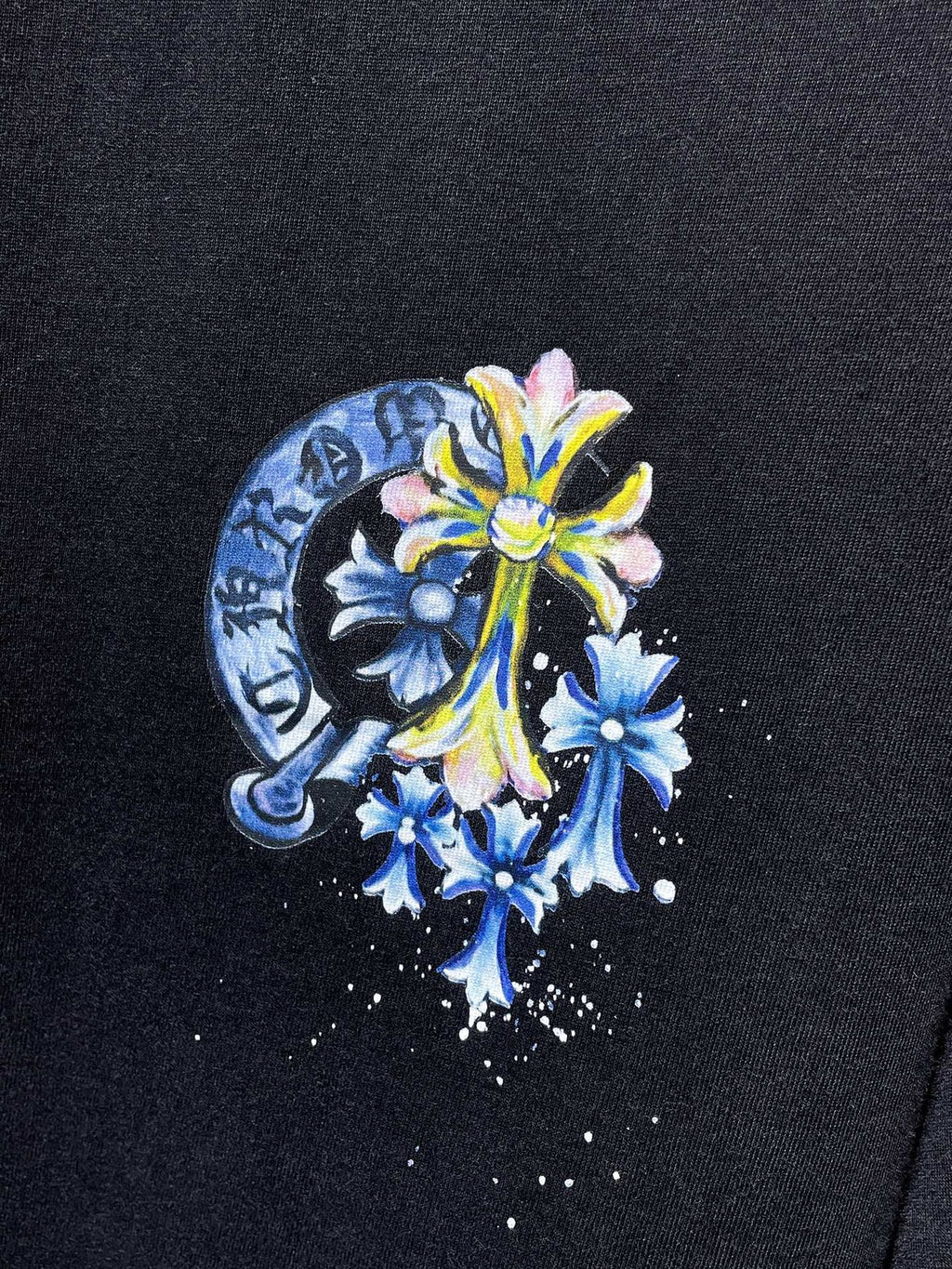 Chrome Hearts Colorful Horseshoe Cross Graphic T-Shirt