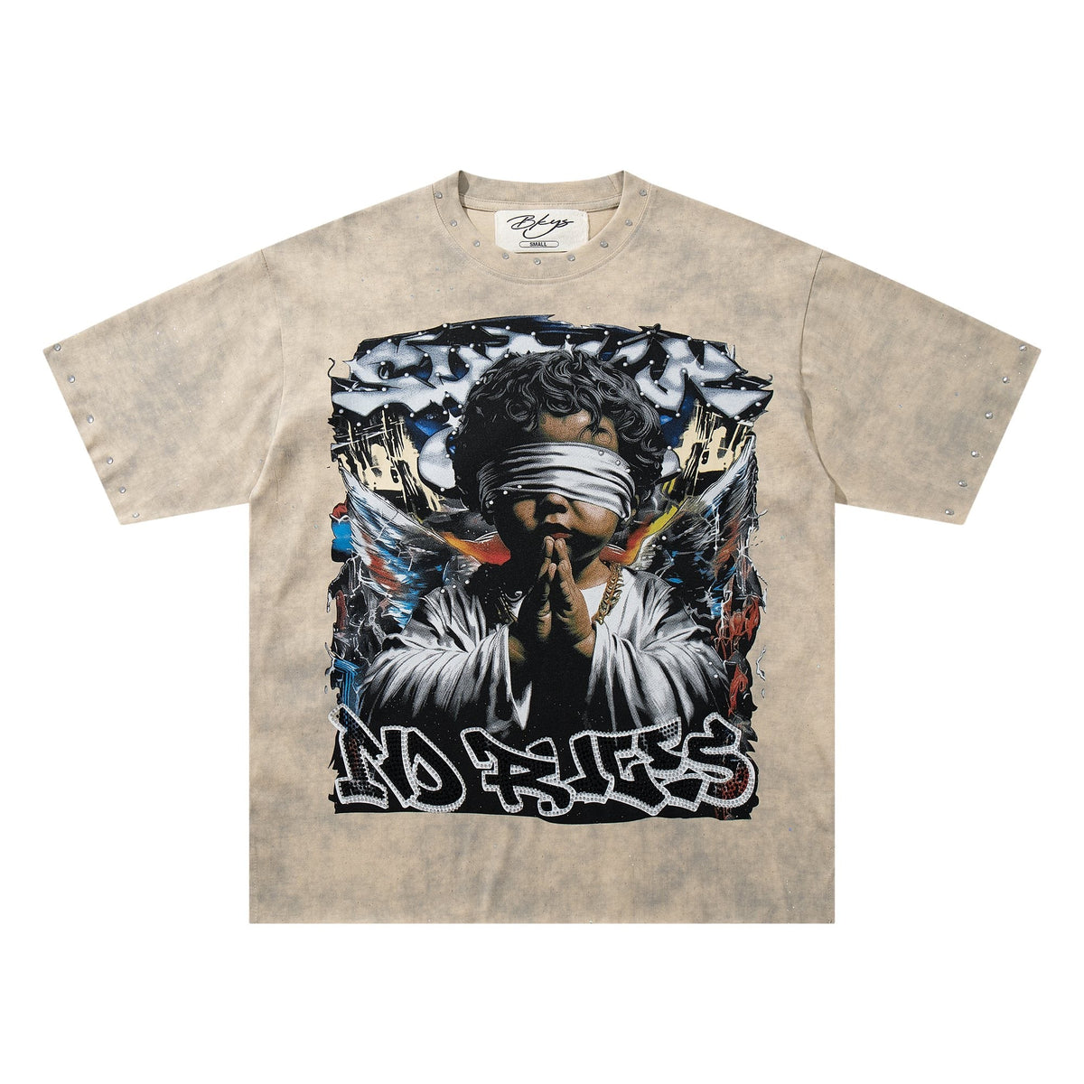 BKYS Revival Rhinestone Portrait Graphic T-Shirt