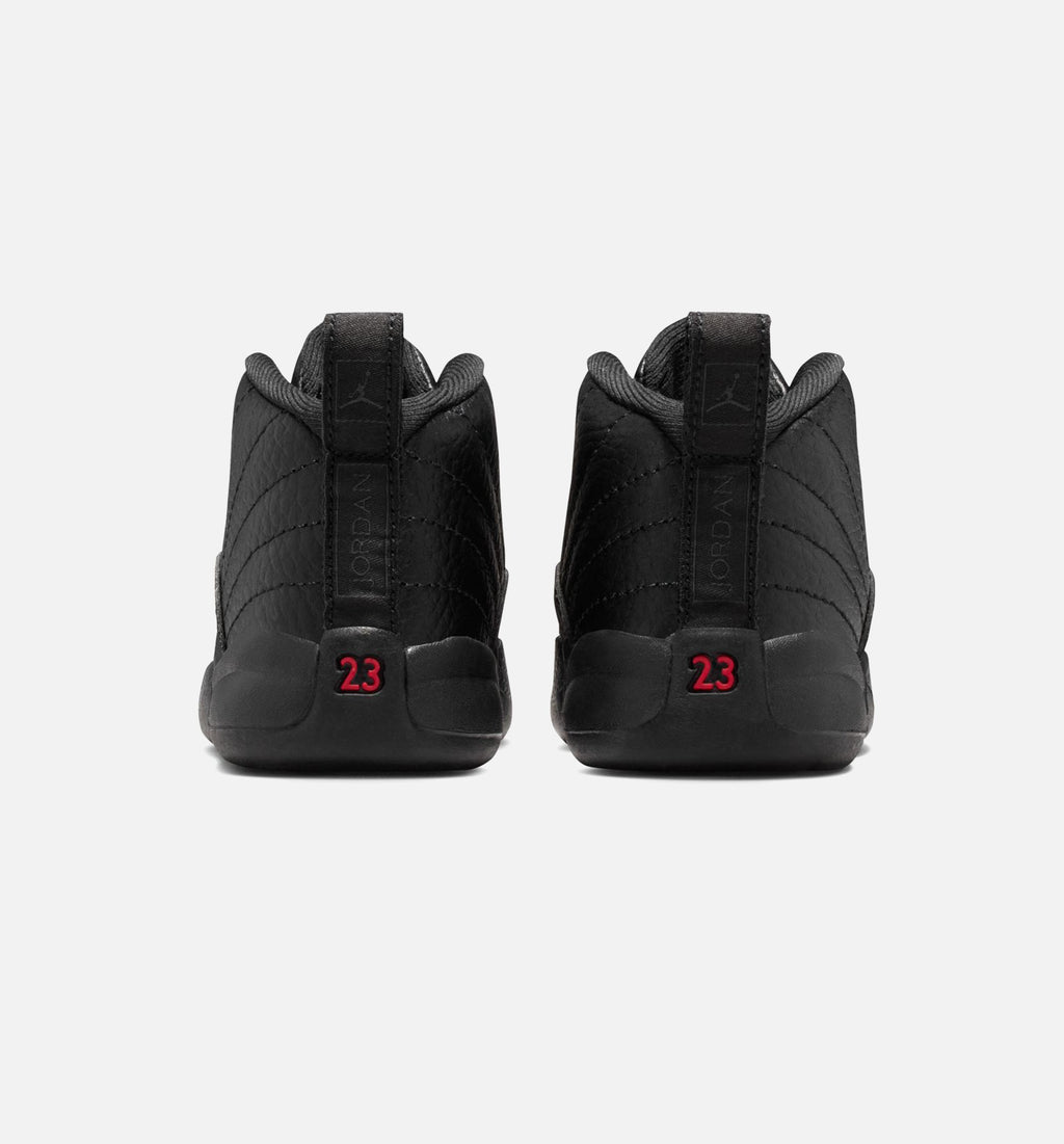 Air Jordan 12 Retro 'Bloodline' - Infant/Toddler Lifestyle Sneaker (Black/Varsity Red)