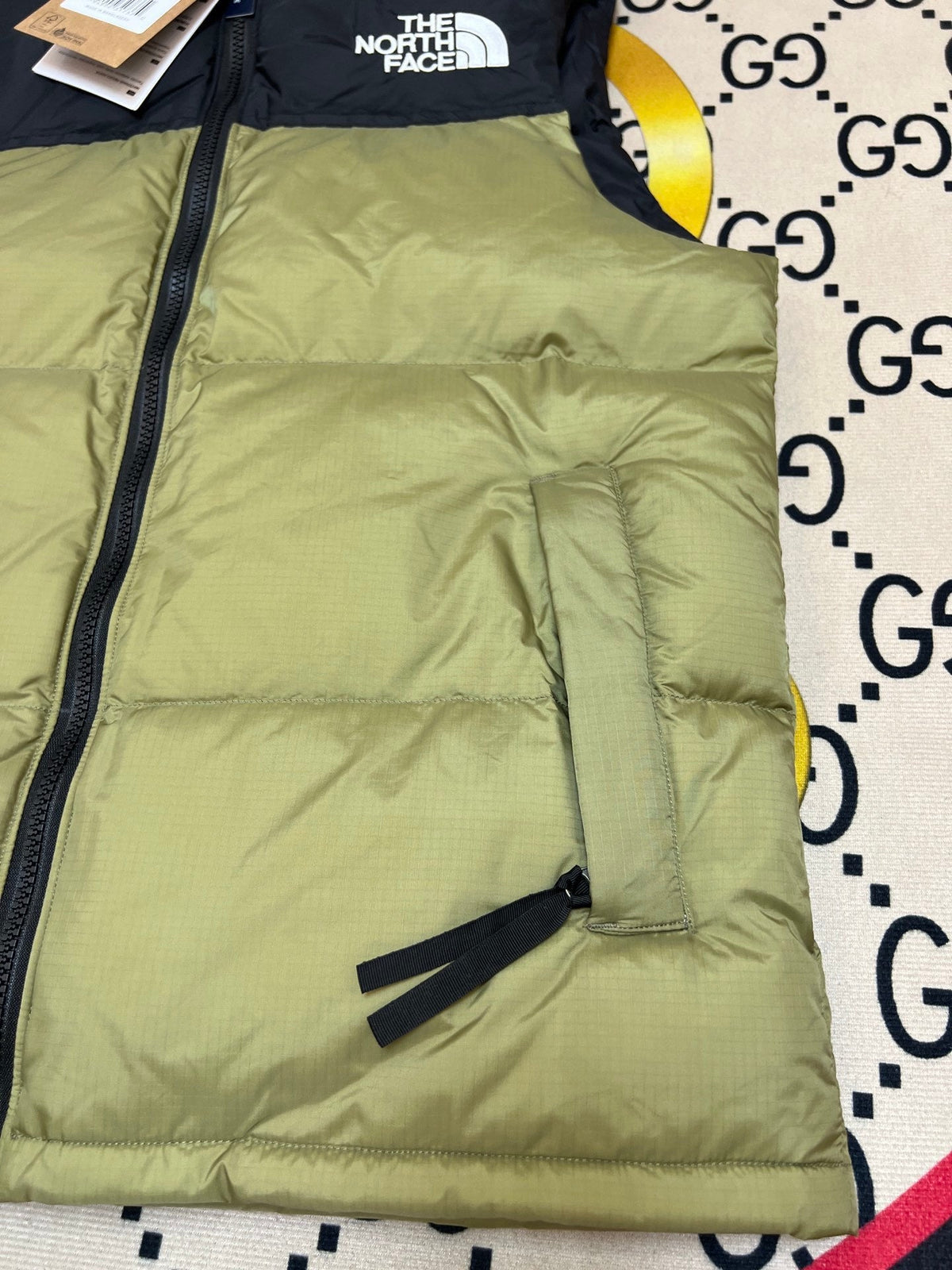 The North Face Olive/Black 1996 Retro Nuptse Down Vest
