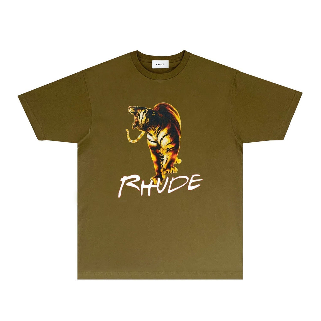 Rhude T-shirts Printed Trendy Pure Cotton