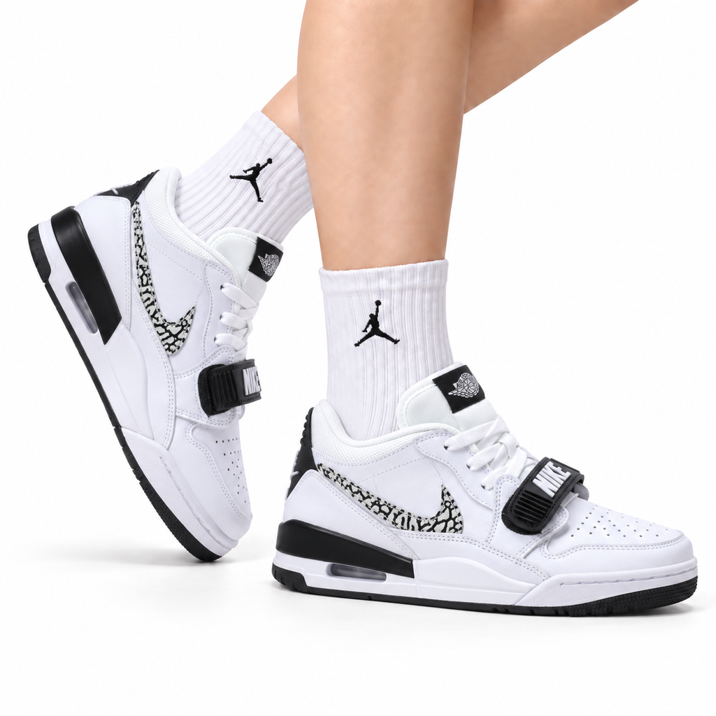 Jordan Legacy 312 Low White Black Cement Grey Sneakers