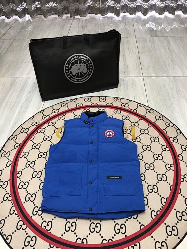 Canada Goose Puffer Vest in Royal Blue with Stand Collar