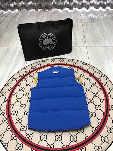 Canada Goose Puffer Vest in Royal Blue with Stand Collar