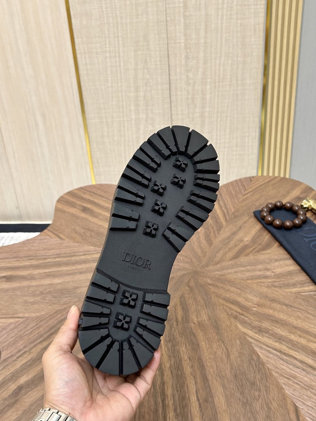Dior Black Lug Sole Lace-Up Shoes
