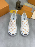 Louis Vuitton White Printed Slip-On Shoes