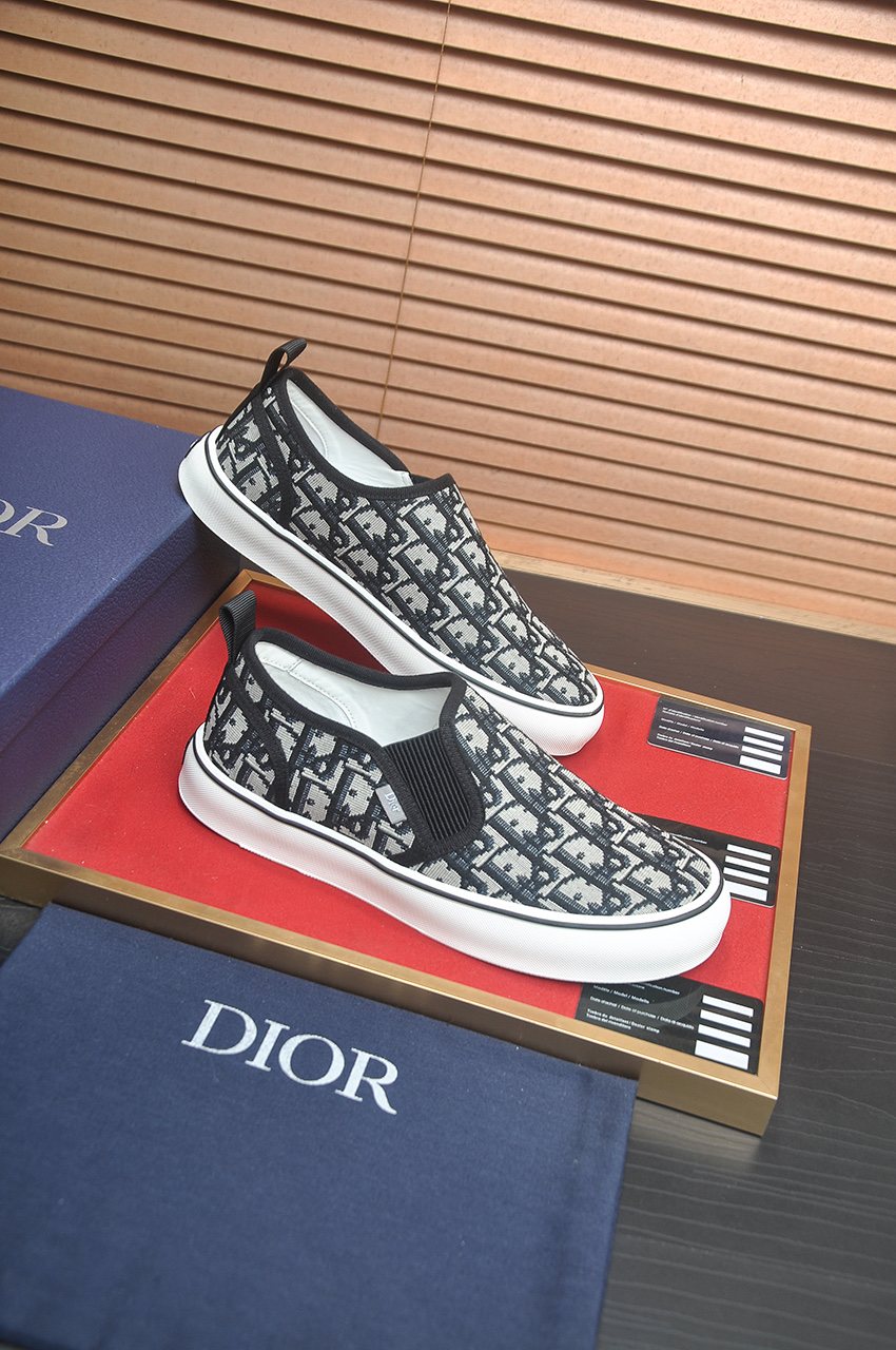 Dior Patterned Slip-On Sneakers